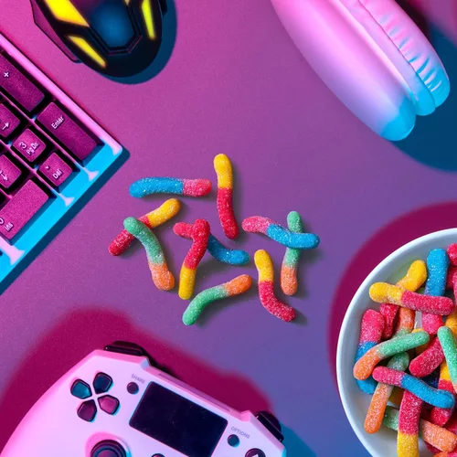 Miniatura 6 de Trolli Sour Brite Crawlers, dulces, cereza-limón, fresa-uva y naranja-lima, dulce y agrio, gusanos de goma, 7.2 oz