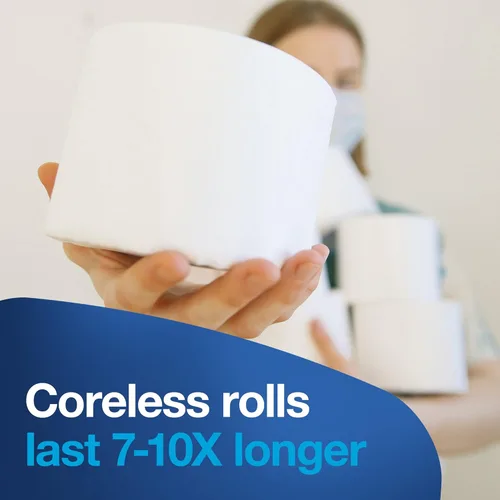 Miniatura 6 de Tork Adaptador de husillo sin núcleo para soportes de papel higiénico de estilo doméstico, se instala en segundos, se adapta a papel higiénico sin