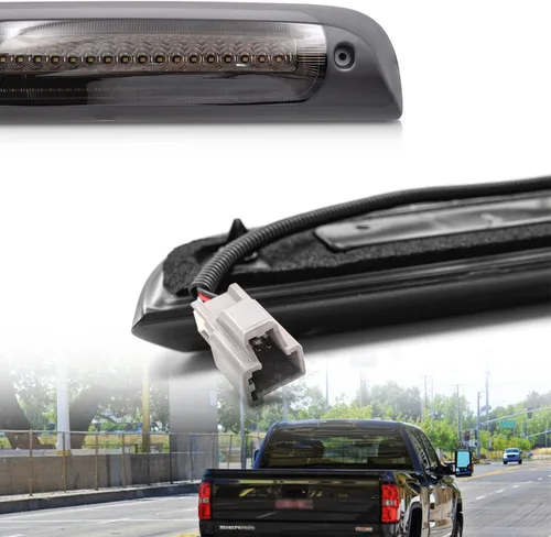 Miniatura 6 de Luz de freno LED de reemplazo de tercera luz para 2014-2018 Chevy Silverado GMC Sierra 1500 2500HD 3500HD Roja intermitente trasera de tercera luz