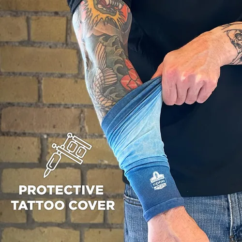 Miniatura 7 de Ergodyne Par de mangas de protección solar unisex para adultos Azul