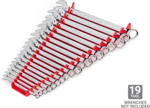 Miniatura 2 de TEKTON Organizador de llaves combinadas de 19 herramientas (rojo) ORG29219 Fabricado en Estados Unidos