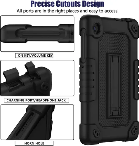 Miniatura 4 de Funda protectora para tablet TCL Tab 8 Plus, correa para el hombro, silicona suave y parte trasera dura, a prueba de golpes, para TCL Tab 8 Plus/TCL
