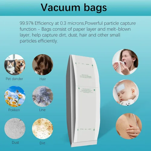 Miniatura 4 de Paquete de 6 bolsas de vacío para aspiradora vertical Royal tipo A compatibles con 2000 2008 2025 89000 1010 1018 1020 1025 1028 1030 1038 1040 1050