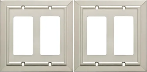 Miniatura 10 de Franklin Brass Classic Architecture (Paquete de 3) Cubierta Decorativa para Interruptor de Luz Níquel Cepillado Placa de Pared Decorador/Basculante