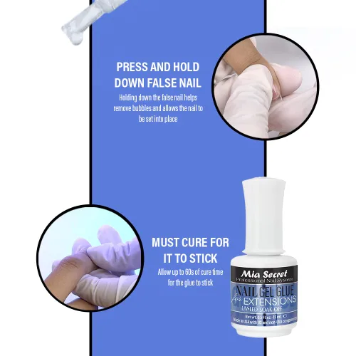 Miniatura 4 de MIA SECRET PEGAMENTO DE GEL DE UÑAS DE 0.5 Floz PARA EXTENSIONES UV-LED SOAK OFF