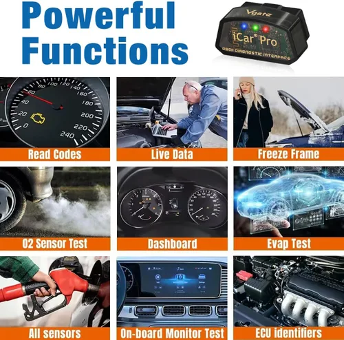 Miniatura 8 de iCar Pro Mini OBD2 Escáner Bluetooth para iOS/Android, Adaptador OBD, Herramienta de Lectura de Códigos de Diagnóstico de Coche