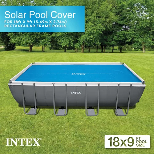 Miniatura 2 de Intex Cubierta solar para piscina de 18 x 9 pies con marco rectangular para piscinas al aire libre con bolsa de almacenamiento de transporte