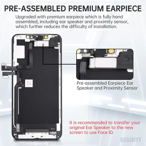 Miniatura 3 de Para iPhone 11 Pro Max Reemplazo de pantalla de 6.5 pulgadas con altavoz de oído Sensor de proximidad Pantalla táctil 3D Digitalizador Asamblea