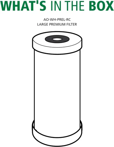 Miniatura 4 de AO Smith Cartucho de repuesto de filtro de agua de sedimentos de carbono de 4.5 x 10 pulgadas de 25 micrones, para sistemas de filtración de toda