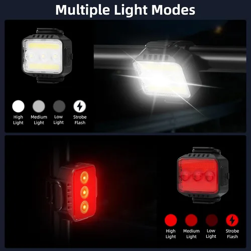 Miniatura 2 de Bike Lights for Night Riding,1500 Lumens High&Low Beam Front Light, OLED Display USB-C Rechargeable Bicycle Lights,IPX6 Waterproof Ebike Headlight