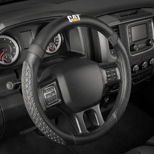 Miniatura 14 de Caterpillar Funda para volante ergonómica de dos tonos, agarre de piel suave.