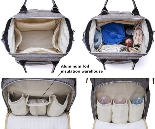 Miniatura 5 de Mochila de pañales para bebé niño y niña, bolsa de pañales multifunción para el cuidado del bebé, bolsas de pañales esenciales para mamá, papá