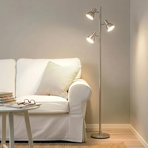 Miniatura 4 de Brightech Ethan - Lámpara de pie regulable para lectura de dormitorio y decoración de sala de estar, moderna lámpara LED de árbol alto para oficinas