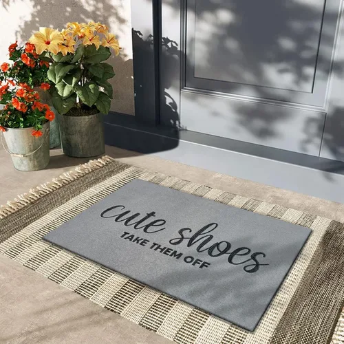 Miniatura 6 de Alfombra Linda de Entrada para Zapatos al Aire Libre con Parte Posterior de Goma, Alfombra de Puerta Interior con Parte Posterior de Poliestireno