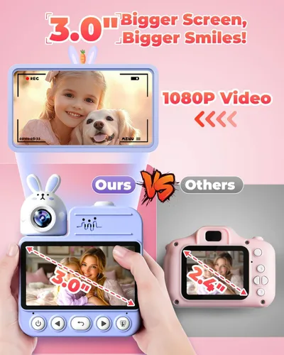Miniatura 4 de Juguetes de impresión instantánea con cámara para niños, regalos de cumpleaños de Navidad para niñas y niños, cámara digital para niños de 3 4 5 6 7