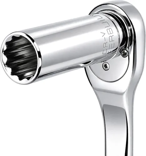 Miniatura 4 de Powerbuilt 3/8 de pulgada x 1/2 pulgada SAE Deep Socket, 12 puntos, cromo-vanadio, marca de tamaño - 940046