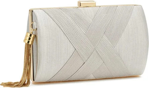 Miniatura 6 de Bolso de mano para mujer, bolso de noche con flecos, bolso de mano para mujer, bolso de mano de boda, bolso de mano con cadena, bolso cruzado