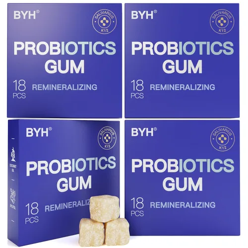 Goma de mascar remineralizante con probióticos nano hidroxiapatita – Chicle de xilitol menta sin azúcar – Esmalte y cuidado bucal – Soporte de