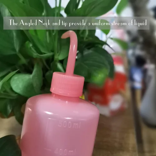 Miniatura 3 de Valchoose Profesional 500ml Botella de Presión de Seguridad 16.9oz (Rosa), LDPE Sin Derrame, Botella de Lavado de Plástico (1Paquete)