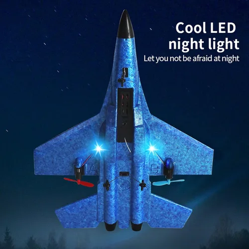 Miniatura 5 de Avión RC, avión planeador. Para aviones de control remoto de espuma para adultos principiantes, giro de 360° fácil de volar (azul)