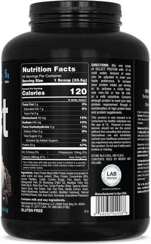 Miniatura 7 de PEScience Select Protein - Proteína en polvo bajo en carbohidratos, galletas y crema, 55 porciones, apta para dieta cetogénica y sin gluten