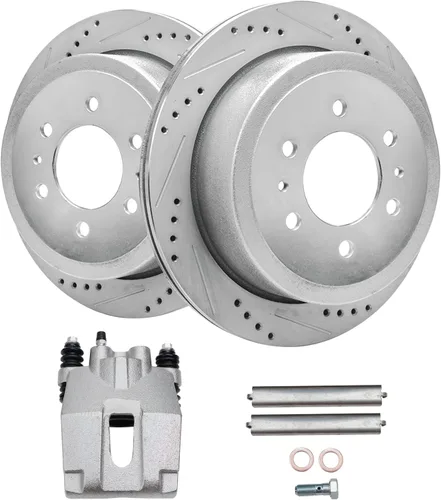 Miniatura 31 de Detroit Axle - Kit de frenos delanteros para Honda Accord 2003-2010, rotores de freno de disco perforados y ranurados de repuesto 2004 2005 2006