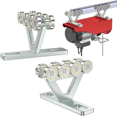 Miniatura 7 de SKTREX - Carrito de elevación de 6 ruedas con rodillos - Conjunto de carrito de puntal para elevador eléctrico - Se ajusta a canales de puntal
