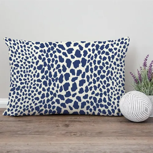 Miniatura 4 de Throw Pillowcase Navy Cheetah Leopard Print Animal Rectangular Cushion Cover Animal Background Decorative Pillow Home Cotton Linen 12x16 Elegant