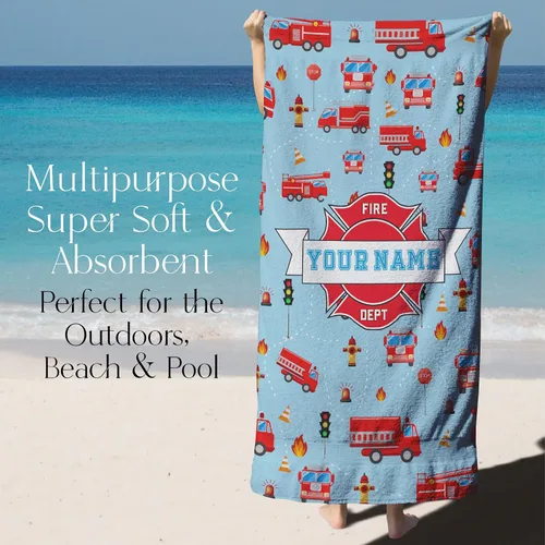 Miniatura 3 de Toalla de playa de microfibra personalizada para niños con nombre personalizado para niños o niñas, tela de secado rápido para piscina, viajes