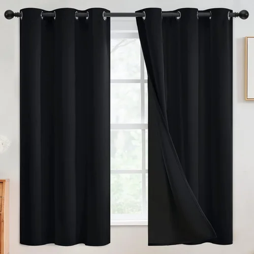 Miniatura 131 de SimpleHome - Cortinas opacas 100% para recámara, cortinas de ventana con ojales beige, con aislamiento térmico, cortinas de oscurecimiento