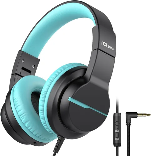 Miniatura 7 de iClever HS19S - Auriculares infantiles con micrófono, limitador de volumen seguro a 85 dBA, auriculares estéreo con orejeras para niños y niñas