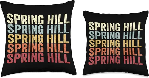 Miniatura 3 de Spring Hill Florida Spring Hill FL Retro Vintage Text Throw Pillow