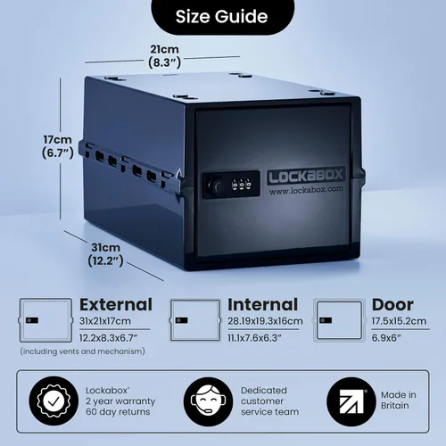 Miniatura 4 de Lockabox One™ Caja de almacenamiento compacta e higiénica con cerradura para alimentos, medicamentos, tecnología y seguridad en el hogar