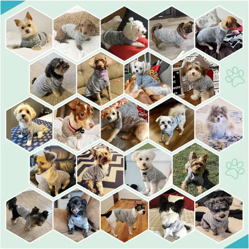 Miniatura 4 de Jecikelon Ropa para Perros Suéter para Perros Ropa Suave para Cachorros Ropa de Invierno Suéteres para Cachorros Atuendo Cálido para Perros Pequeños