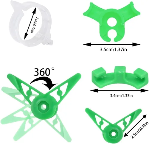 80 clips de entrenamiento de tallo de plantas, ramas dobladoras de brotes de plantas de bajo estrés, clips de soporte para plantas, abrazaderas de