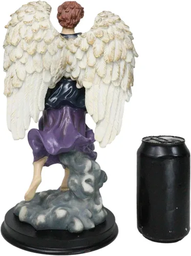 Miniatura 8 de Ebros Iglesia Católica Ortodoxa Ortodoxa Oriental Bizantina Colorido Arcángel Barachiel La Provisión de Dios Estatua con placa de nombre de latón