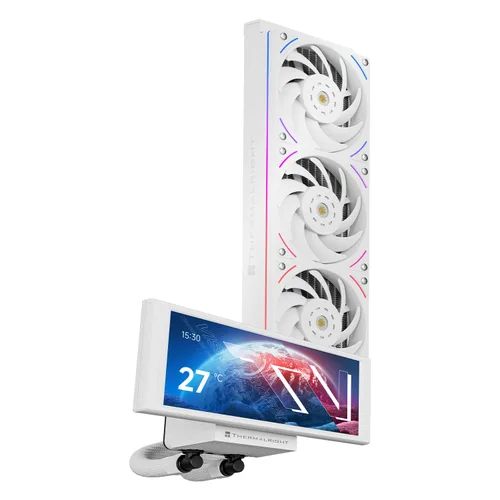 Thermalright Trofeo Vision 360 ARGB enfriador de CPU blanco para AIO, radiador refrigerado por agua de alto rendimiento de 360 mm con pantalla larga