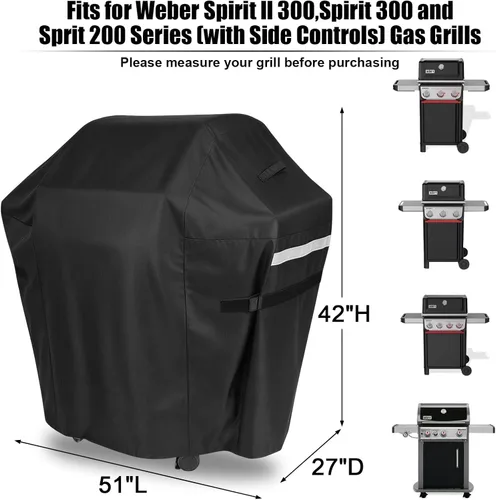 Miniatura 2 de Cubierta para parrilla de 51 pulgadas - 7139 Cubierta para BBQ para Weber Spirit 300 y Spirit 400 Series, Spirit E310, Spirit II E310 E330, E315