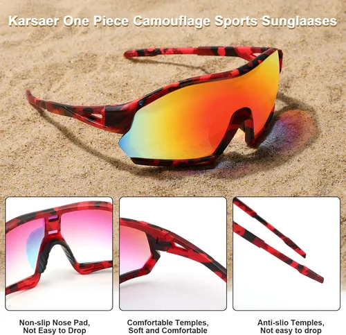 Miniatura 3 de Karsaer Vision - Gafas de sol deportivas para ciclismo, para niños y jóvenes, para correr, béisbol, softbol, MTB