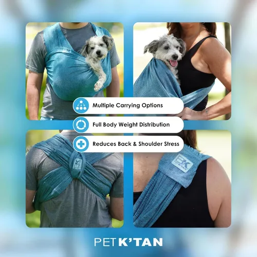 Miniatura 5 de Transportador portátil anti ansiedad para mascotas Baby K'tan – Abrazadora portátil y ajustable para gatos y perros de pequeño a mediano