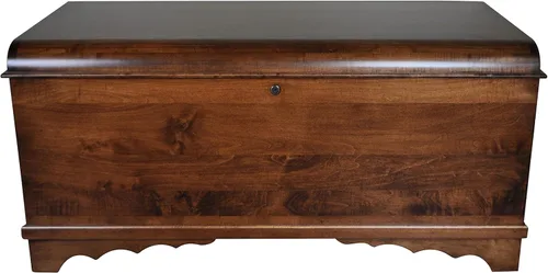 Miniatura 13 de Rustic Red Door Co. Cofre de Cedro Hope de 42 pulgadas con parte superior de cascada, pecho hecho en Amish con bisagras antideslizantes y cerradura