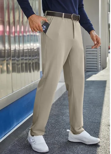 Miniatura 4 de JMIERR Pantalones de golf para hombre, ajustados, elásticos, pantalones de vestir para correr, viajar, pantalones casuales con bolsillos