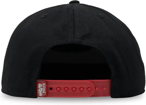 Miniatura 4 de Ripple Junction Naruto Shippuden Adulto Unisex Akatsuki Kanji Ring Flat Bill El Snapback Sombrero NegroRojo