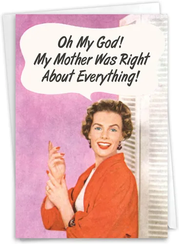 Miniatura 17 de NobleWorks - Divertida tarjeta del día de la madre con sobre - Saludos amorosos y humorísticos para mamá - Nombre real Isn't Mom 0207