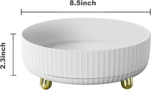 Miniatura 10 de funest Organizador de perfumes de maquillaje, rotación de 360 grados, Lazy Susan, estuche de almacenamiento de lociones para cosméticos, bandeja