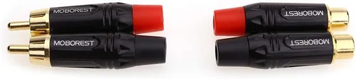 Miniatura 6 de Moborest - Adaptador de conectores RCA de audio/phono, chapado en oro