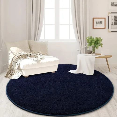Miniatura 2 de FlyDOIT Alfombras redondas para dormitorio, sala de estar, 4 x 4, color azul marino, súper suaves, cómodas, gruesas de espuma viscoelástica