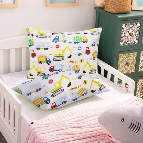Miniatura 2 de Fundas de almohada para bebés y niños pequeños, con patrón de Trcuk, funda de almohada para niños y almohadas de viaje de 13 x 18 pulgadas, 14 x 19