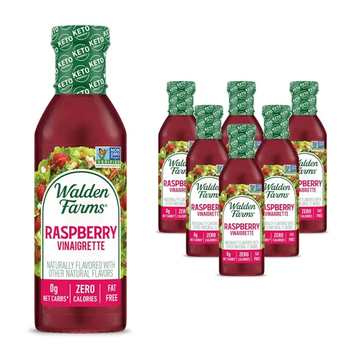 Miniatura 51 de Walden Farms Vinagreta de Tomate Seco al Sol – Aderezo sin calorías, bajo en carbohidratos, apto para dieta keto, vegano, sin azúcar con rico sabor