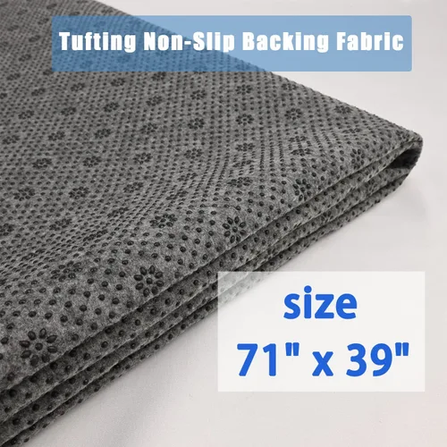 Miniatura 3 de Paño de respaldo antideslizante de 71 x 39 pulgadas, tela de respaldo de tela de vinilo primaria, almohadilla antideslizante con patrón de flor